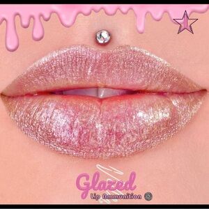 Jeffree Star | ‘Glazed’ Lip Ammunition | NiB gorgeous gold w pink reflects